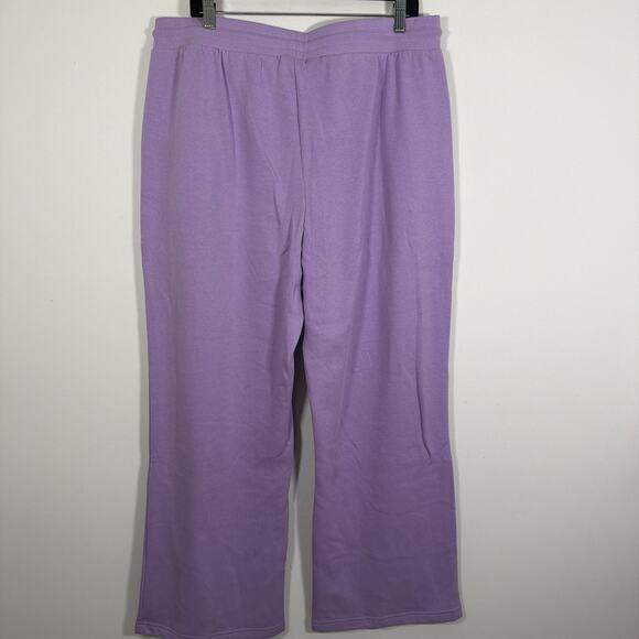 True Religion Crystal Horseshoe Flare Wide Leg Lavender Sweatpants XL NWT - Picture 9 of 10